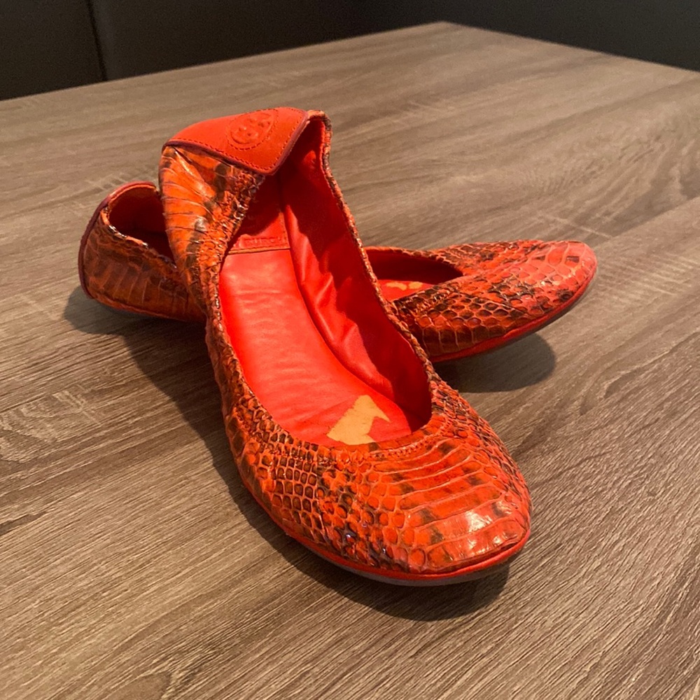 Tory Burch Orange Ballet Flats